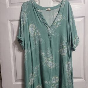 a.n.a Teal Paisley Women's Tunic